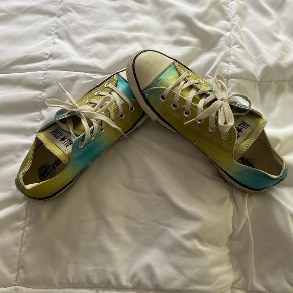 Converse Shoes - Converse all stars psychedelic green/ blue shoes men’s size 6 women’s size 8